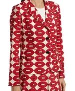 Carrie Preston Elsbeth French Kissing Printed Blazer