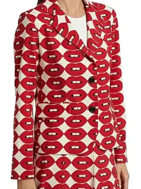 Carrie Preston Elsbeth French Kissing Printed Blazer
