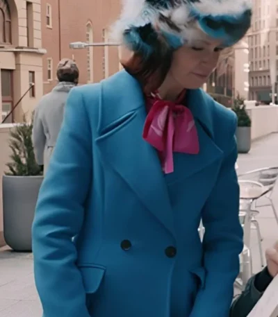 Carrie Preston Elsbeth S02 Blue Long Coat
