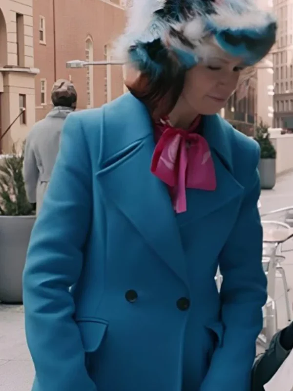 Carrie Preston Elsbeth S02 Blue Long Coat