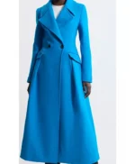 Carrie Preston Elsbeth S02 Blue Long Coat