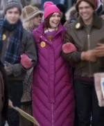 Carrie Preston Elsbeth S02 Purple Puffer Coat