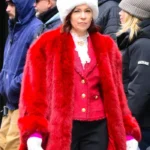 Elsbeth S03 Carrie Preston Red Fur Coat