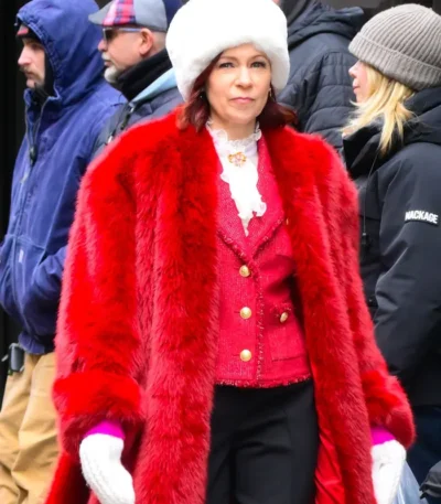 Elsbeth S03 Carrie Preston Red Fur Coat