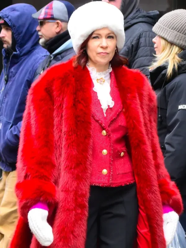 Elsbeth S03 Carrie Preston Red Fur Coat