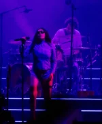 Charlie XCX Outside Lands 2026 Performance Blue Jacket