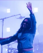 Charlie XCX Outside Lands 2026 Performance Blue Jacket
