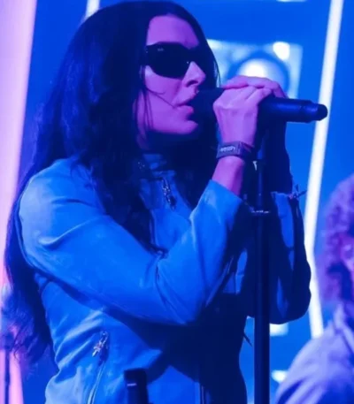Charlie XCX Outside Lands 2026 Performance Blue Jacket