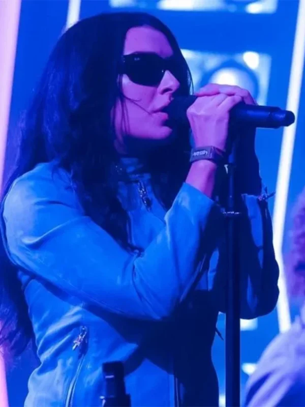 Charlie XCX Outside Lands 2026 Performance Blue Jacket