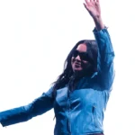 Charlie XCX Outside Lands 2026 Performance Blue Jacket