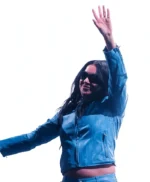 Charlie XCX Outside Lands 2026 Performance Blue Jacket