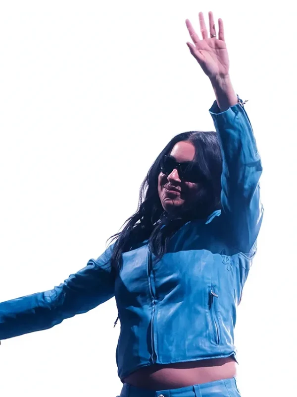Charlie XCX Outside Lands 2026 Performance Blue Jacket