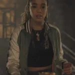 Charmed Lucy Barrett Green Bomber Jacket