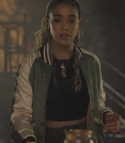 Charmed Lucy Barrett Green Bomber Jacket