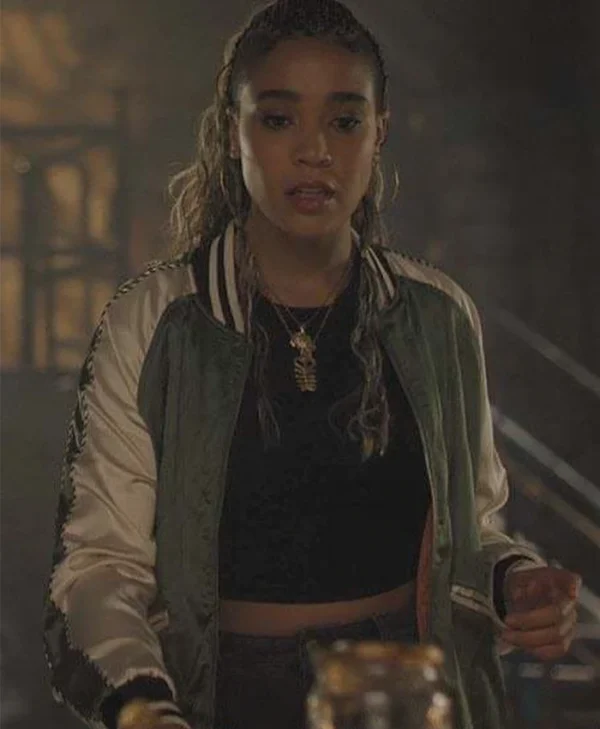 Charmed Lucy Barrett Green Bomber Jacket