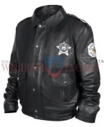 Chicago Fire Matt DeCaro Black Leather Jacket