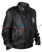 Chicago Fire Matt DeCaro Black Leather Jacket