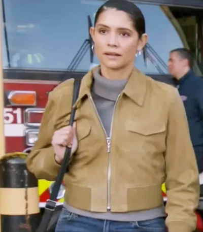 Chicago Fire S14 Stella Kidd Suede Jacket
