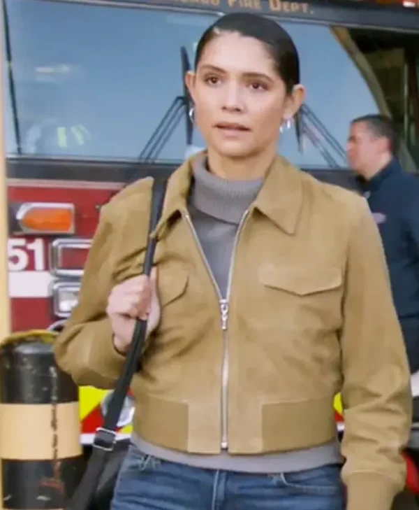 Chicago Fire S14 Stella Kidd Suede Jacket