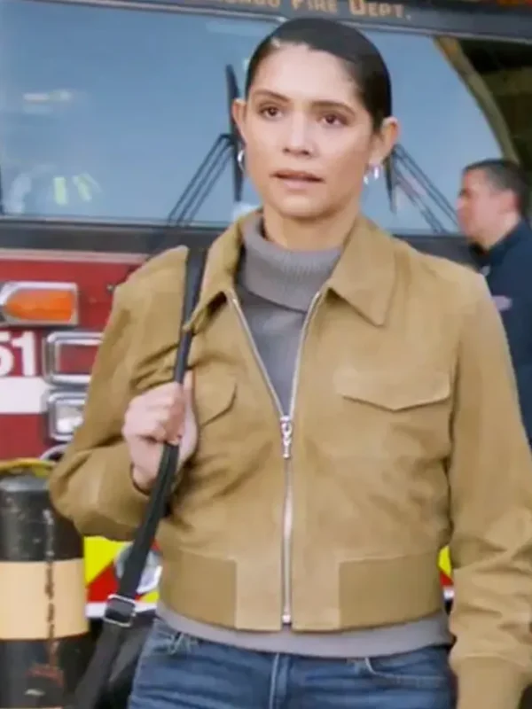 Chicago Fire S14 Stella Kidd Suede Jacket