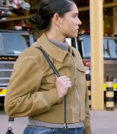 Chicago Fire S14 Stella Kidd Suede Jacket