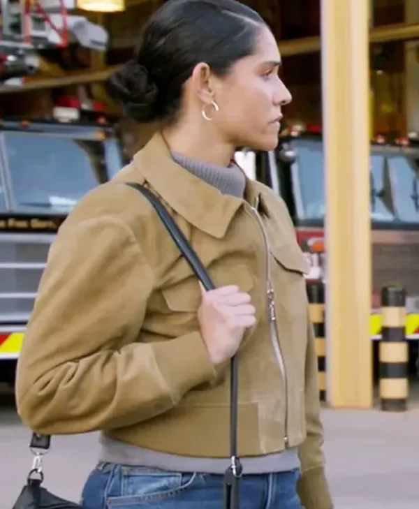 Chicago Fire S14 Stella Kidd Suede Jacket