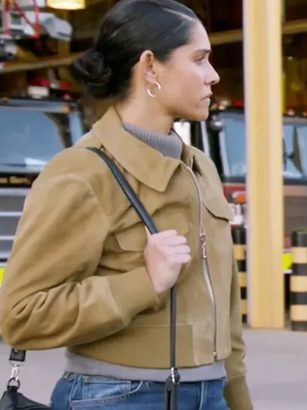 Chicago Fire S14 Stella Kidd Suede Jacket