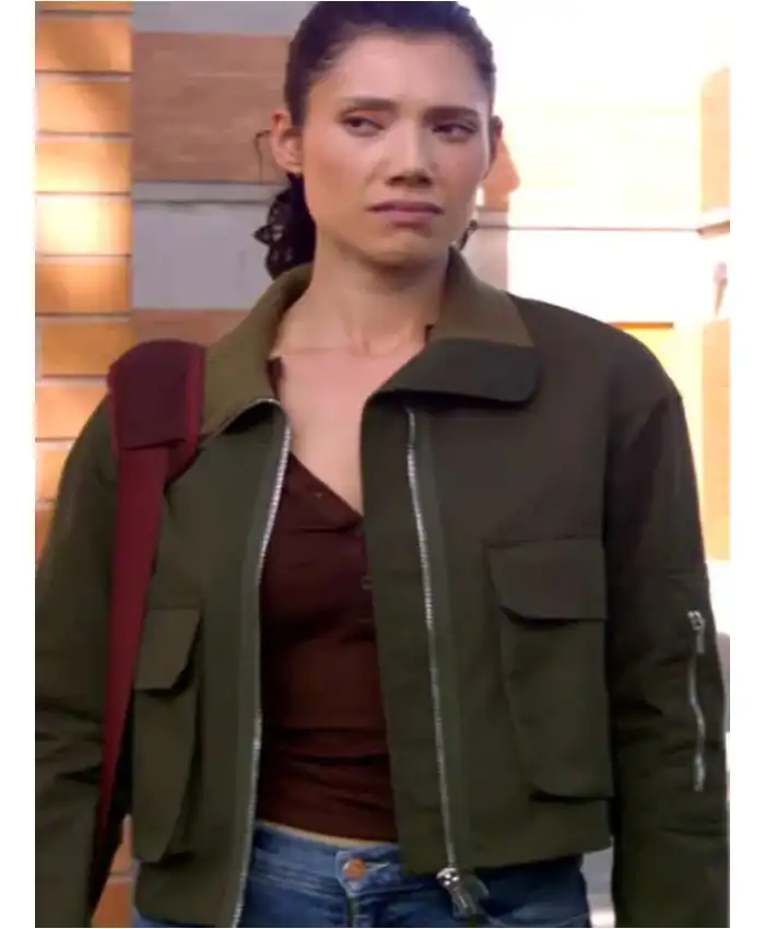 Chicago Fire S14 Violet Mikami Green Cotton Jacket Chicago Fire S14 Violet Mikami Green Cotton Jacket