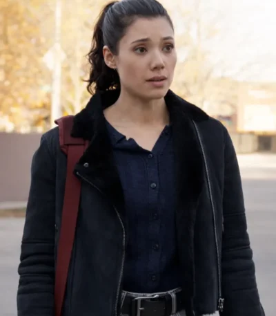 Chicago Fire S14 Violet Mikami Suede Jacket