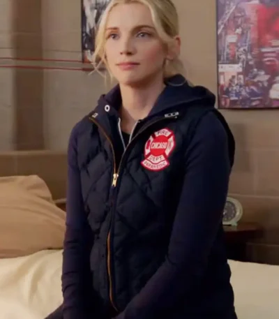 Chicago Fire Sylvie Brett Blue Quilted Vest