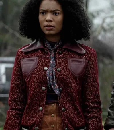 Chilling Adventures of Sabrina Rosalind Walker Maroon Bomber Jacket