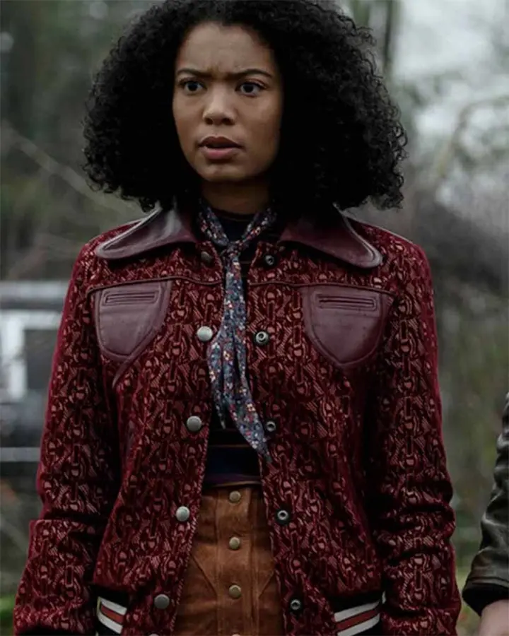 Chilling Adventures of Sabrina Rosalind Walker Maroon Bomber Jacket Chilling Adventures of Sabrina Rosalind Walker Maroon Bomber Jacket