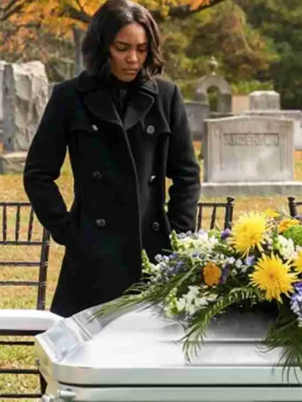 Black Lightning Jennifer Pierce Double Breasted Coat