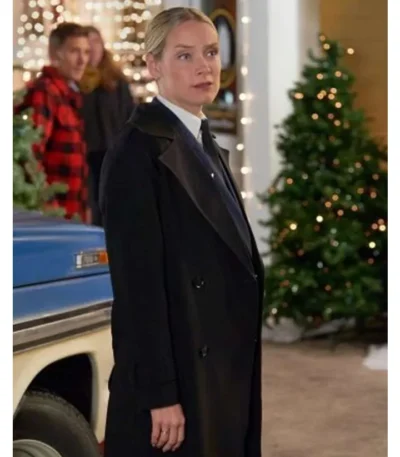Christmas Island 2023 Rachel Skarsten Black Wool Coat