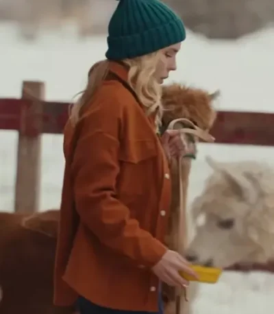 Christmas On The Alpaca Farm Kirsten Comerford Brown Jacket