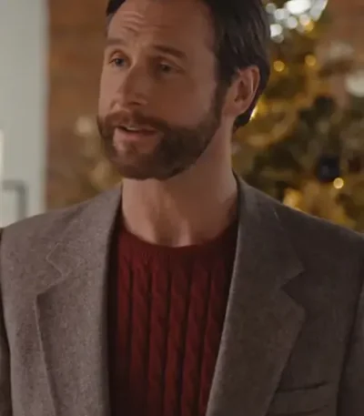 Christmas On The Alpaca Farm Matt Wells Grey Blazer