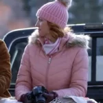 Christmas With The Campbells Brittany Snow Pink Puffer Jacket