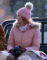 Christmas With The Campbells Brittany Snow Pink Puffer Jacket