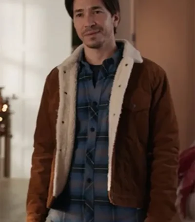 Christmas With The Campbells Justin Long Brown Jacket
