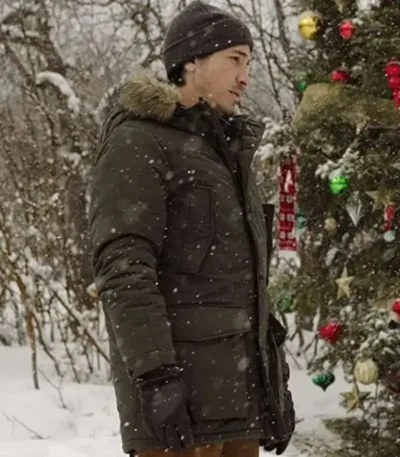 Christmas With The Campbells Justin Long Green Hooded Jacket