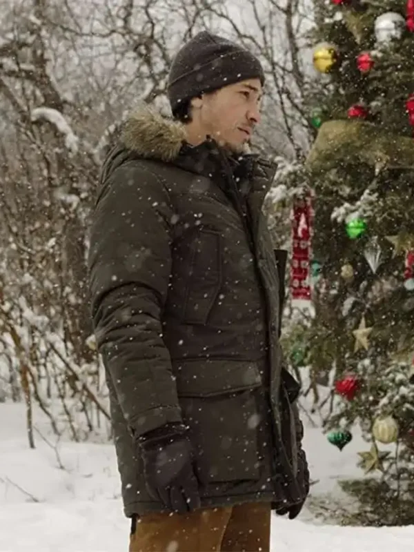 Christmas With The Campbells Justin Long Green Hooded Jacket