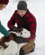 Christmas With The Campbells Justin Long Red Plaid Jacket