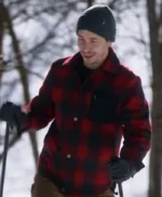 Christmas With The Campbells Justin Long Red Plaid Jacket