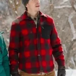 Christmas With The Campbells Justin Long Red Plaid Jacket