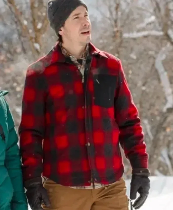 Christmas With The Campbells Justin Long Red Plaid Jacket Christmas With The Campbells Justin Long Red Plaid Jacket