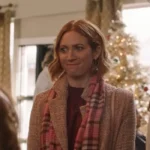 Christmas with the Campbells 2022 Brittany Snow Pink Trench Coat