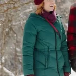 Christmas with the Campbells Brittany Snow Green Puffer Jacket
