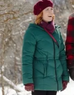 Christmas with the Campbells Brittany Snow Green Puffer Jacket