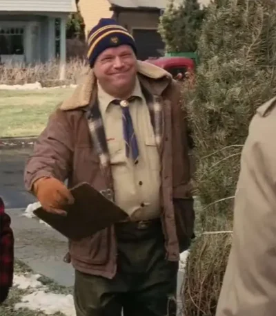 Christmas with the Kranks Mr. Scanlon Brown Shearling Jacket