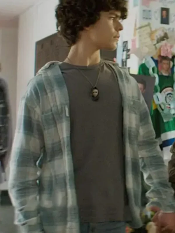 Chucky Jake Wheeler Blue Plaid Hooded Shirt